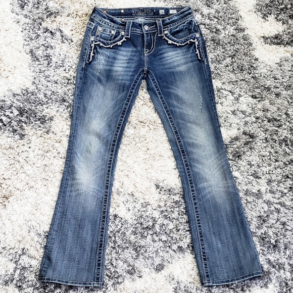**SOLD**  Miss Me Boot Cut Jean's.  Size 26. - Picture 2 of 9